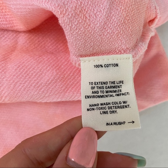 ⚠️SOLD⚠️ ALEX MILL Boatneck Fleece Top Pink Tie Dye Pink S - Picture 8 of 9